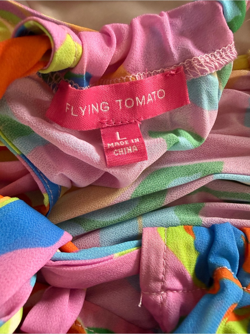 Flying Tomato Pink Floral Pleated Tank Top - Picture 4 of 4